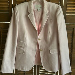 JCrew vintage schoolboy pink linen blazer, size 8
